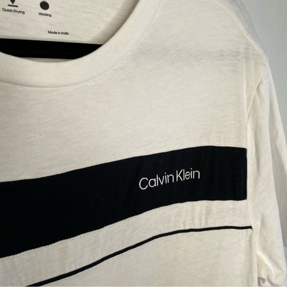 CALVIN KLEIN SS PIPING STANDAD LOGO CREW - Picture 6 of 6